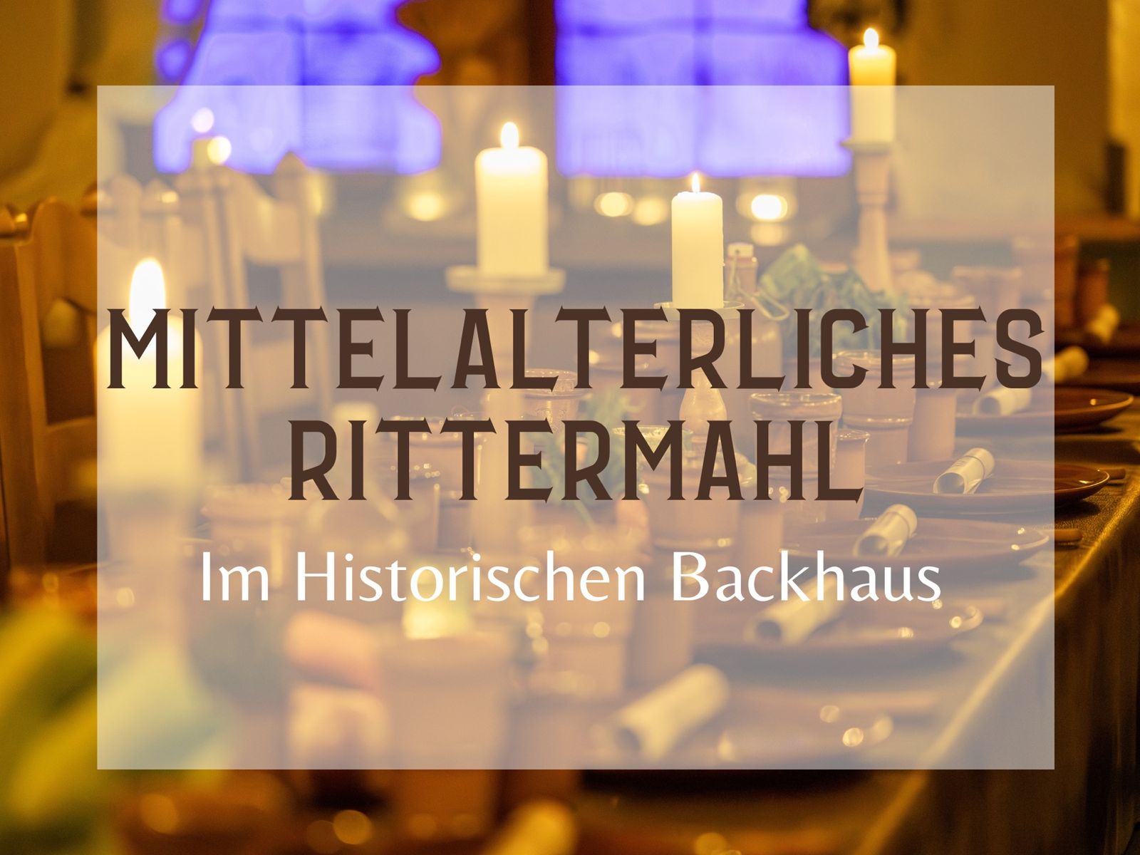 Historisches Rittermahl im Backhaus – Heidelberger Schloss Restaurants & Events, 10.12.2026